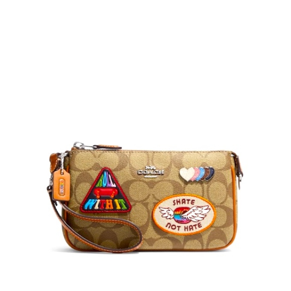 Corner Zip Wristlet Roll With It, Skate Not Hate Rainbow Colors